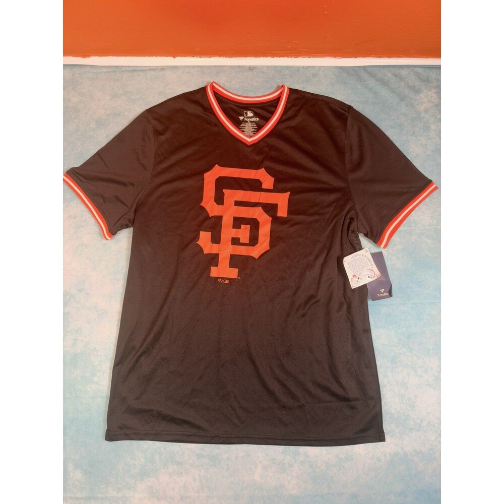 San Francisco Giants Fanatics Baseball Jersey Black Orange MLB Men's